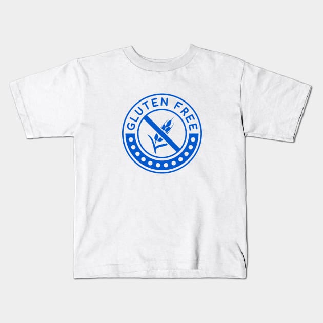 Gluten Free Blue Logo Kids T-Shirt by Gluten Free Traveller